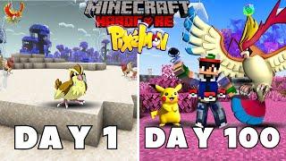 I Survived 100 DAYS as Mega Pidgeot POKEMON in HARDCORE Minecraft! अभी मजा आयेगा बिडू ||