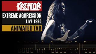 KREATOR - EXTREME AGGRESSION - 1990 - Guitar Lesson - How to play - Animated Tab - Guitar Tutorial