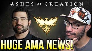 FIRE AMA w/Steven Sharif! NEW INFO for Alpha 2! | Ashes of Creation