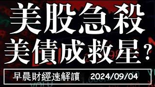 2024/9/4(三)第二支腳來了?美股急殺 美債成救星?【早晨財經速解讀】