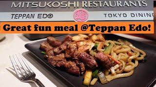 Hibachi dining experience at Teppan Edo Restaurant in the  EPCOT Japan Pavilion at Walt Disney World