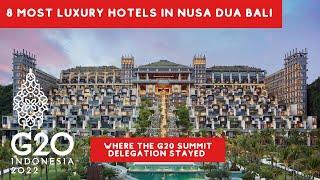 8 MOST LUXURY HOTELS IN NUSA DUA BALI - HOTEL MEWAH TEMPAT DELEGASI G20 MENGINAP DI NUSA DUA BALI