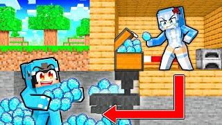 7 Ways to STEAL Diamonds in Minecraft FROM TWIN SISTER WITH CRAZY FAN GIRLS!