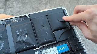 Dangerous? Discharge - disconnect, don't inhale. Swollen MacBook battery free fix