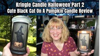 Kringle Candle Halloween 2024 Part 2 - Cute Black Cat On A Pumpkin Candle Review