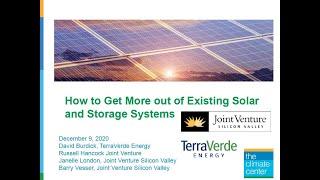 The Climate Center Webinar: How to Get More out of Existing Solar and Storage Systems