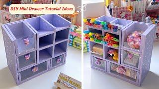 DIY Mini Drawer Tutorial Ideas / Kệ Cắm Bút Kèm Ngăn Kéo Trong Suốt / Hoài Nanu/DIY/Tutorial