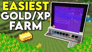 The BEST AFK Gold XP Farm Minecraft Bedrock 1.21