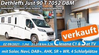 Roomtour - Dethleffs Just 90 T 7052 DBM - 2021 - Wohnmobil mit Queensbett, ohne Hubbett Kaufberatung