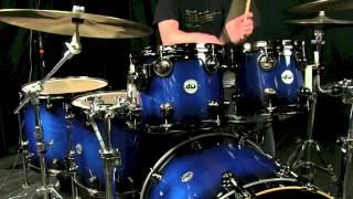 DW Drums collectors blue stain to black burst