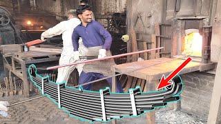 How Truck Leaf Springs are Made | Production Process of Leaf Springs | Manufacturing Leaf Spring