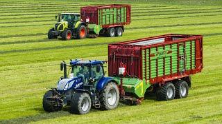 Grass Silage | New Holland T7.230 + Claas Axion 800 | Strautmann | M. Verhoef B.V.