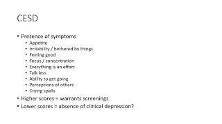 Is the CESD a valid measure of depression?