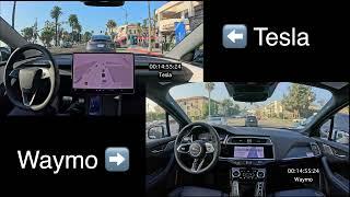 Tesla FSD 13.2 vs Waymo!