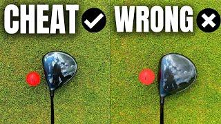 DO NOT SQUARE THE CLUB FACE AND START IT IS LIKE THIS INSTEAD! (CHEAT METHOD)