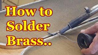 How to solder brass and repair the hinges on a vintage brass fire screen - saved from scrap metal