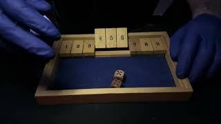 shut the box asmr  | asmr soft, inaudible whispers, mouth sounds, tapping & wood sounds 