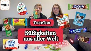 Wir essen SÜẞIGKEITEN AUS ALLER WELT Teil 1  TASTE TEST  Eat With Us