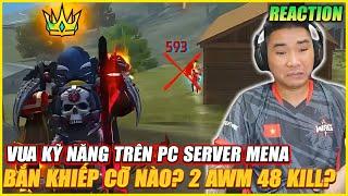 HOW TERRIBLE IS THE KING OF SKILLS FREE FIRE SEVER MENA ON PC, 2 AWM 1 KAL 48 TOO VIRTUAL | REACTION