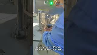 #Semi automatic Saudi coffee mix #vacuum nitrogen flush paper can sealing machine #sealer #shorts