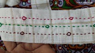 Hand embroidery work, Basic stithes | Ahir embroidery work, Kutchi Handwork