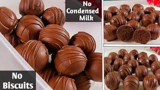 Low Budget Chocolate Balls No Biscuits,No CondensedMilk(Easy Ingredients)Chocolate Balls Recipe.