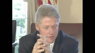 President Clinton Prior to Meeting with Business Leaders (1997)