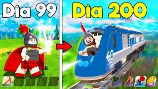 Sobreviví 200 DÍAS en LEGO FORTNITE  INVICTOR y LOS COMPAS