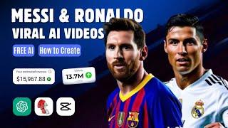 How to Make Viral Messi & Ronaldo Videos Using AI! | Get Millions of Views!