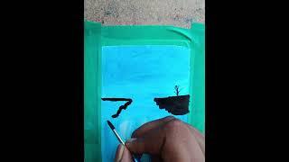 How to draw background scenery with oil paints colours easy for beginners #trend #art #viralvideo