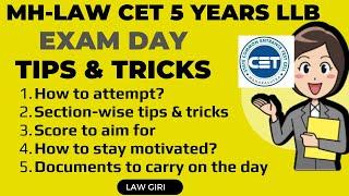 MHCET 5 year LLB Strategy for the Day|MAH LAWCET BA LLB Documents to Carry|Last Minute Tips & Tricks