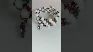Чокер на ювелирном тросике и многорядный браслет на мемори проволоке  #handmadedecoration