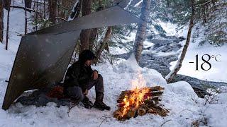 3 Days Solo Camping by Winter River