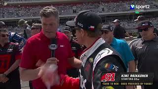 Kimi Räikkönen Grid Walk Pre Race Interview #NASCARatCOTA #EchoParkGP 2023