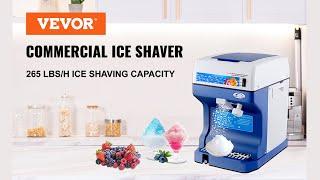 VVEVOR Ice Shaver Snow Cone Frozen Ice Shaving Slushie Maker Commercial Machine