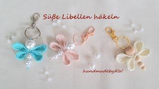 Libellen häkeln - Schlüsselanhänger 