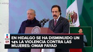 Fayad presume disminución de delitos contra las mujeres y de homicidios en Hidalgo