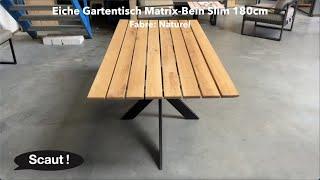 Eiche Gartentisch H172