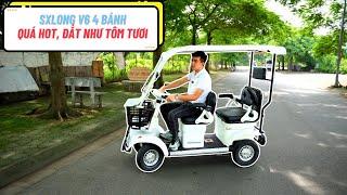 GIỚI THIỆU CHI TIẾT XE ĐIỆN 4 BÁNH SXLONG V6 2024 | Xe Điện Mạnh Phát