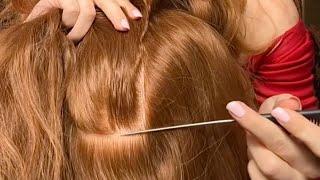 ASMR Checking your scalp! Soft spoken sensitivity testing (hair parting, combing and scratching)