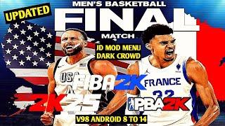 NBA 2K25 ANDROID USA VS FRANCE PARIS OLYMPICS FINAL IN A DARK CROWD GAMEPLAY V98 UPDATED