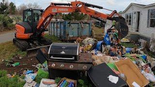 HOARDERS TRASHED THIS YARD! Landlord is Pissed! Satisfying Cleanup!