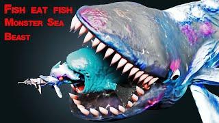 FIsh Eat Fish monster Sea beast  Compare sea monster sizes beast