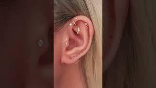 Gold Cartilage Ear Piercing Ideas for Women