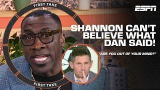 Shannon Sharpe tells Dan Orlovsky he is 'OUT OF HIS MIND' for praising Zach Wilson  | First Take