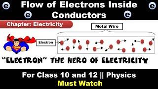 Flow of Electrons Inside Conductors || Electricity || Class 10 & 12 || Physics