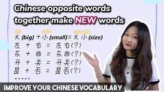 Chinese opposite words together make NEW words | Learn Chinese