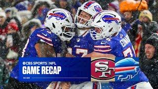 Josh Allen, Bills DESTROY Niners to clinch AFC East, McCaffrey exits with knee injury | Game Recap