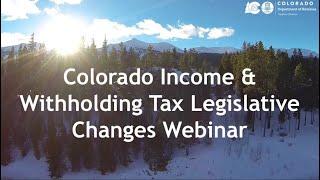 Income & Withholding Legislative Changes 2023