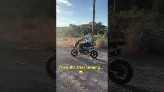 Girl Crashes Honda Grom Learning To Ride #grom #motorcycles #honda